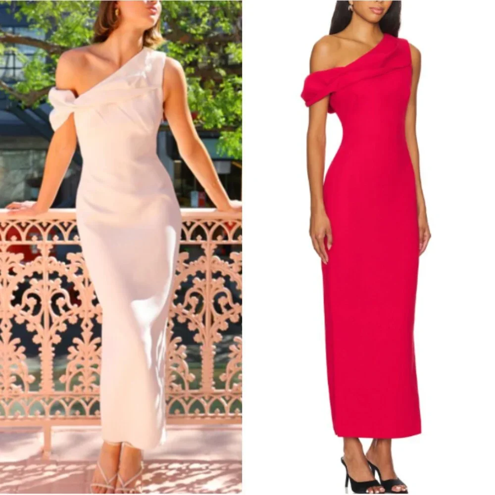 Acler Williamston Maxi Dress Gown Cherry Red AU10/US6 Wedding Event Party Cockta - Picture 2 of 8